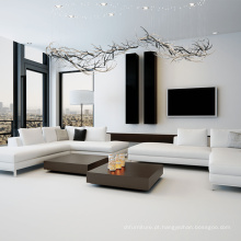 Decoração de arte luxuosa sala de estar em casa lustre led